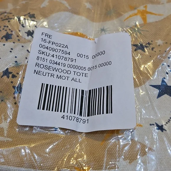 Free People Rosewood Tote Canvas Large Celestial Galaxy Print NWT - Picture 8 of 12